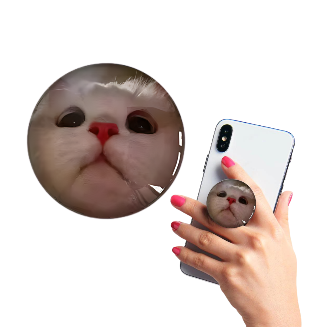 Grip Holder for iPhone (Sticker) - Cat