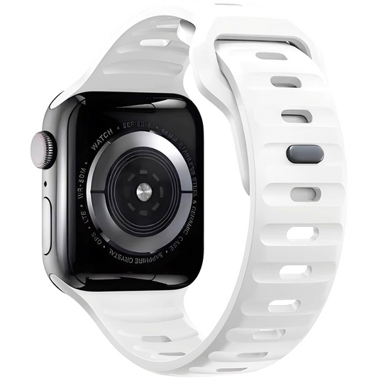 White Silicone Apple Watch Band