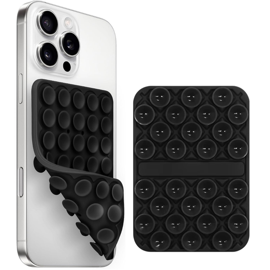 Silicone Suction Phone Holder - Black