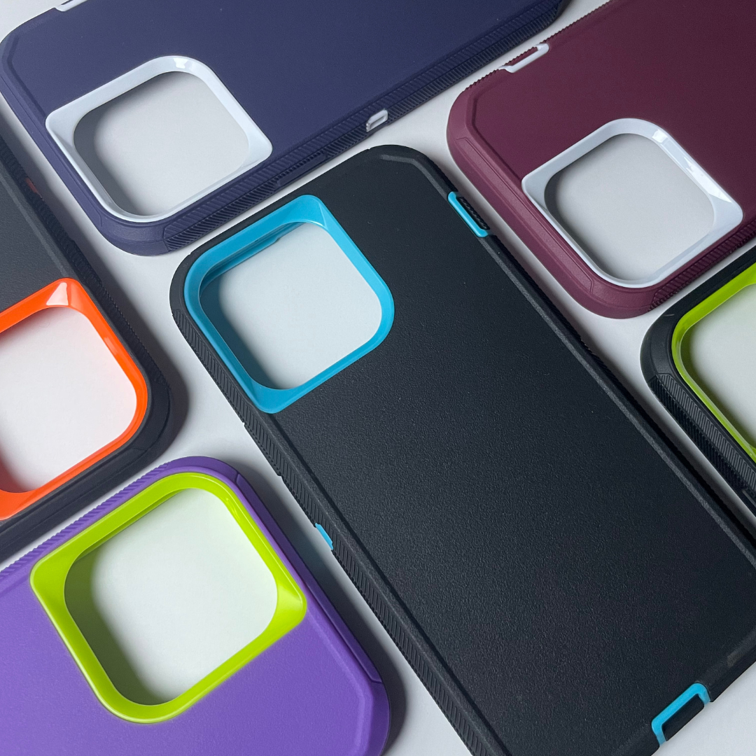 Assortment of various colors iPhone protective armor cases