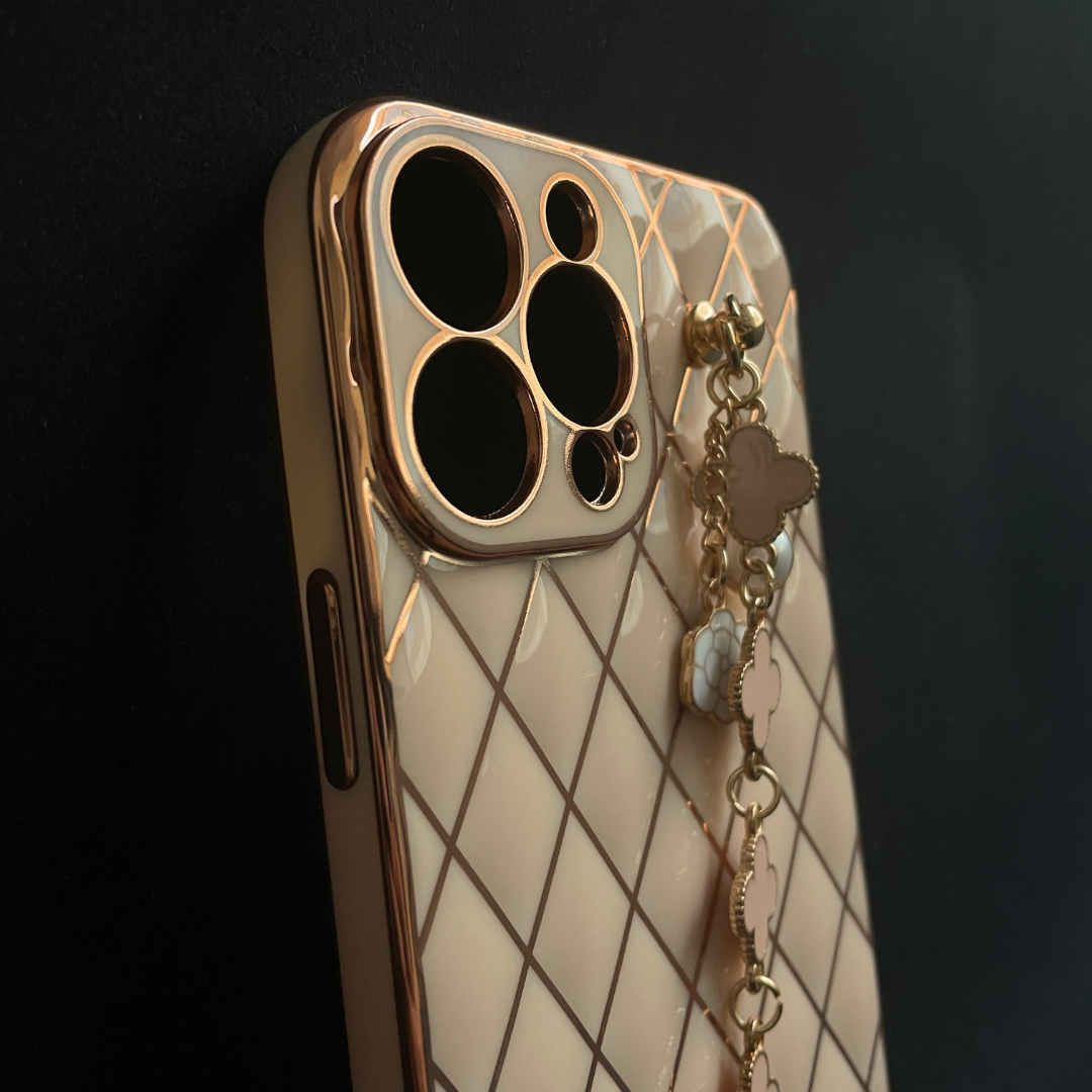 iPhone Case with Bracelet - Beige