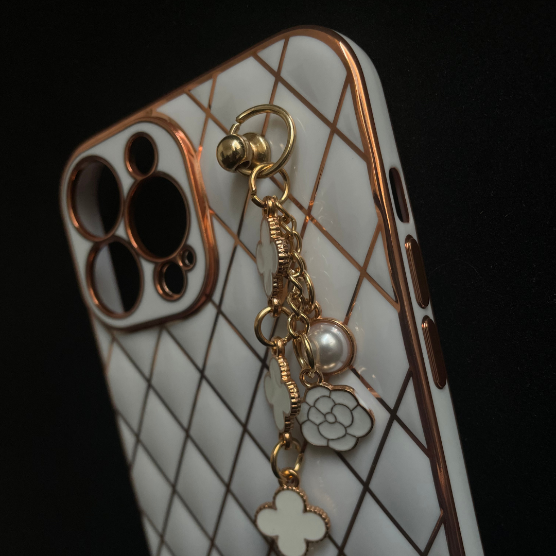 iPhone Case with Bracelet - White