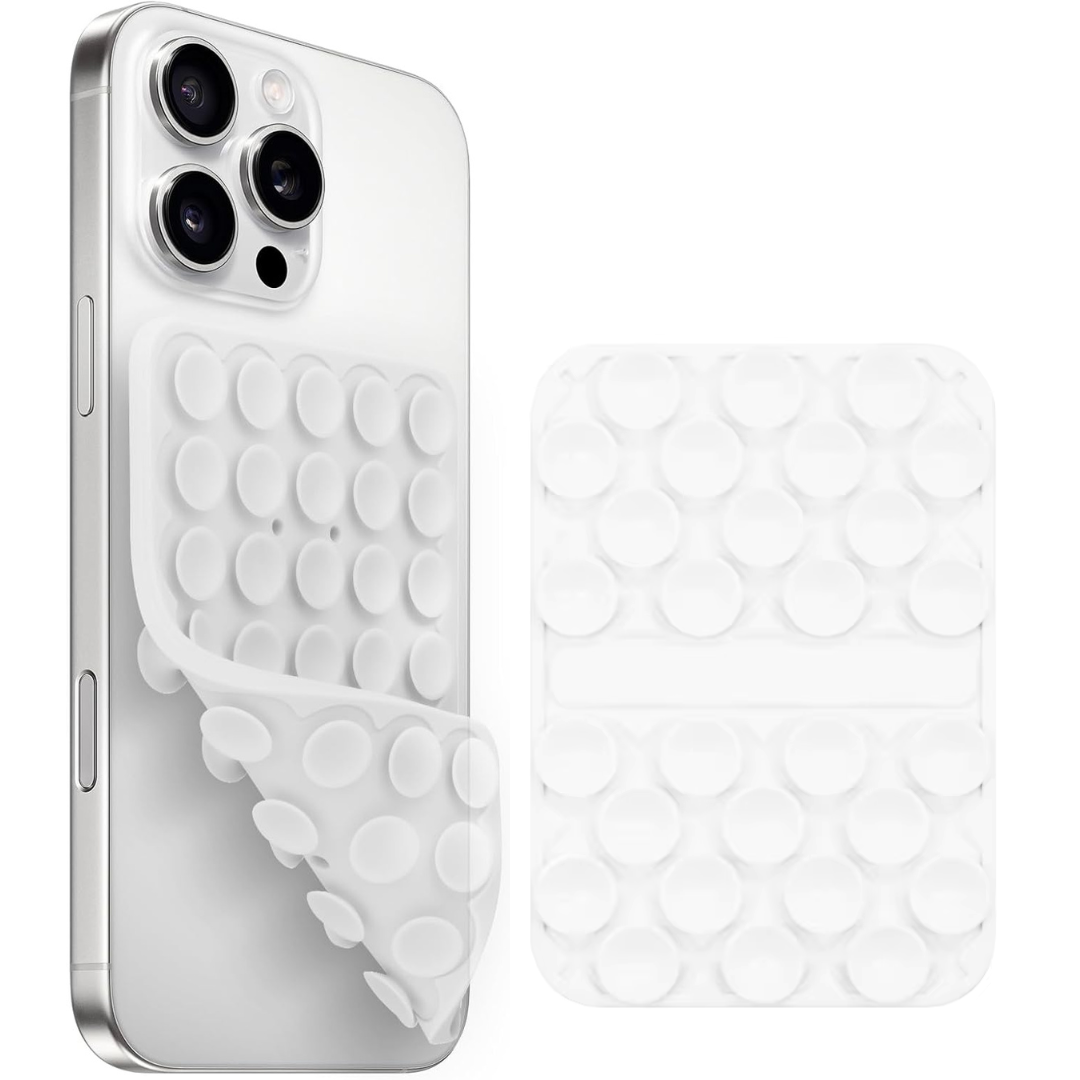 Silicone Suction Phone Holder - White