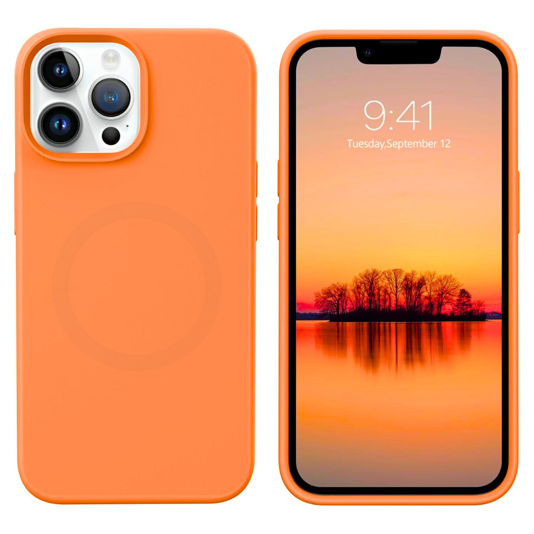 MagSafe Silicone iPhone Case - Orange