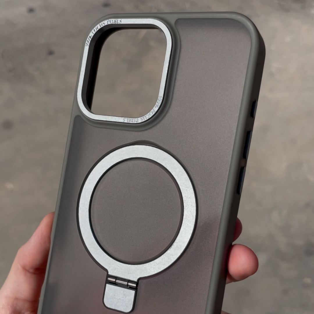 MagSafe iPhone Case with Stand - Grey
