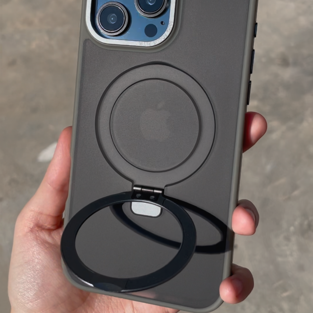 MagSafe iPhone Case with Stand - Grey