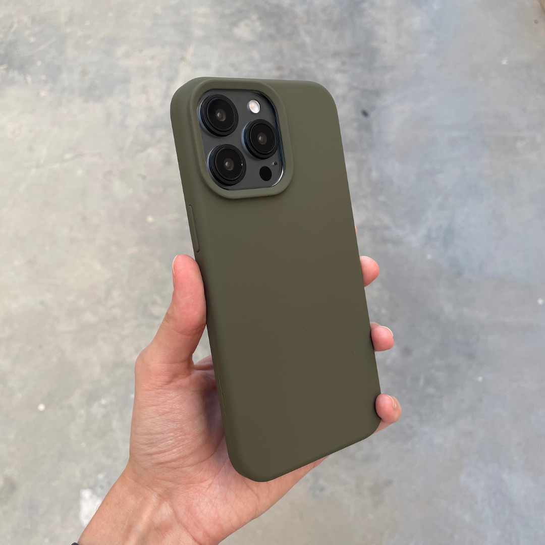 Silicone iPhone Case - Olive Green