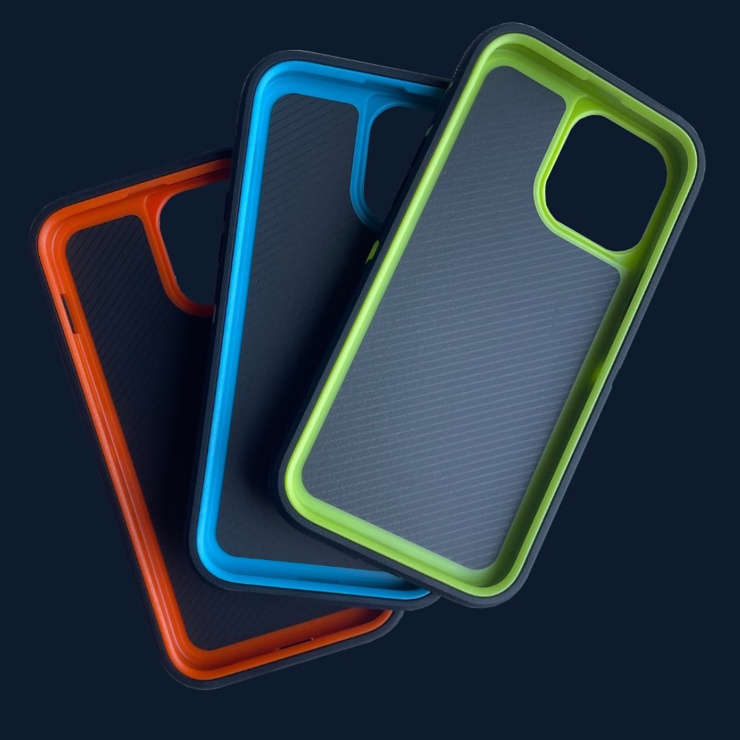 Various color options of iPhone protective case front view