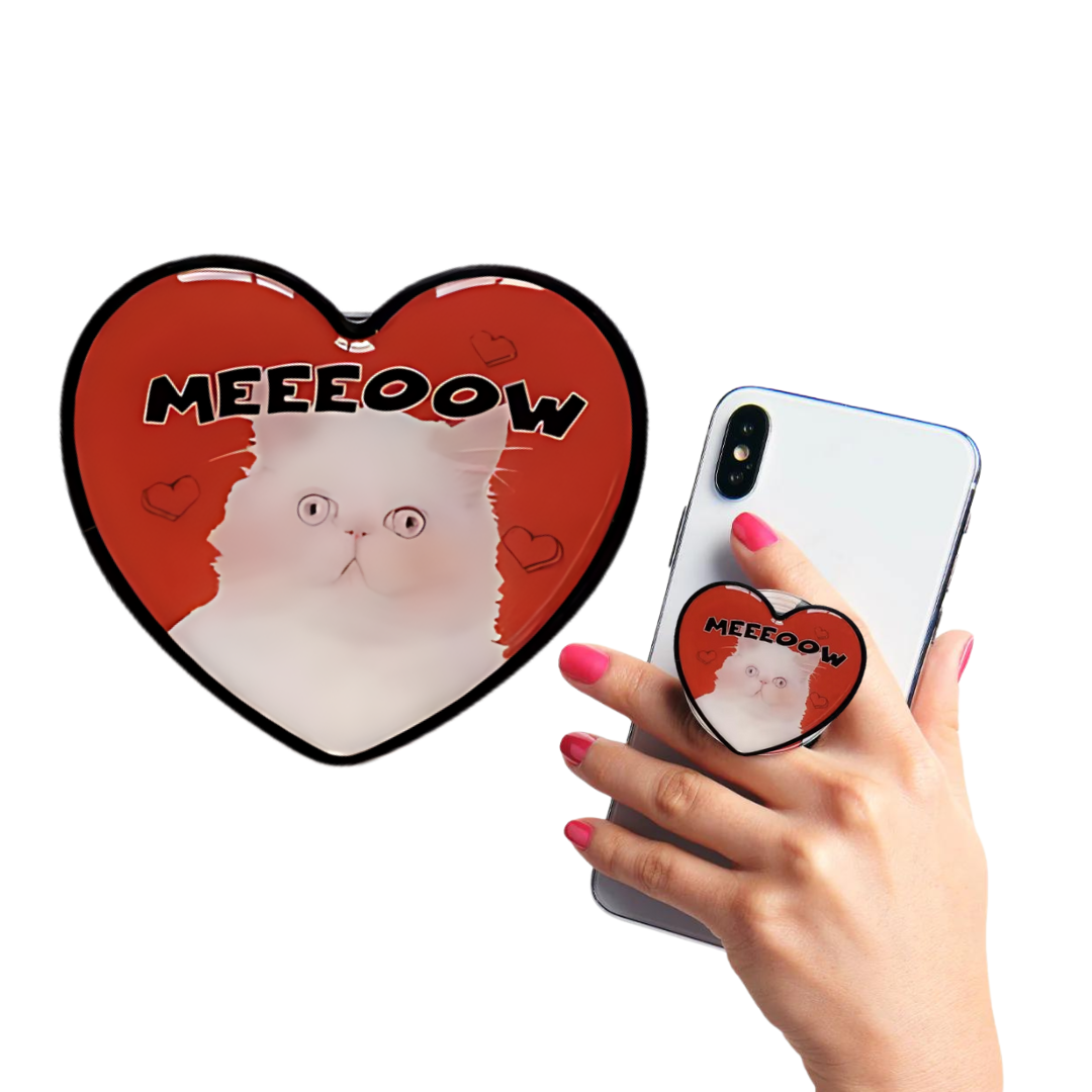 Grip Holder for iPhone (Sticker) - Meow