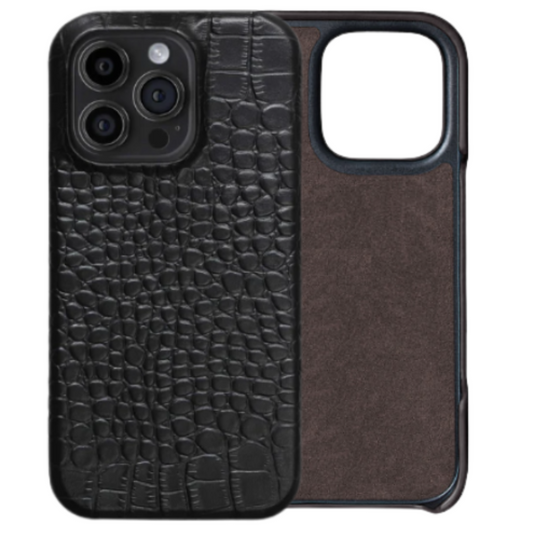 MagSafe Leather iPhone Case - Black