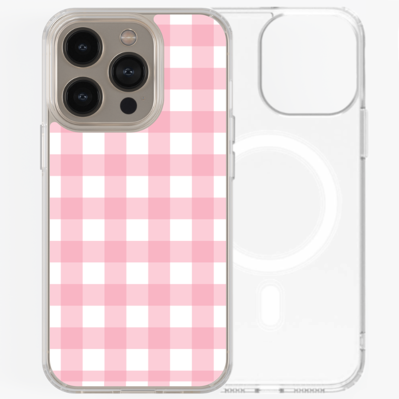 Magsafe Case- Plaid Pink