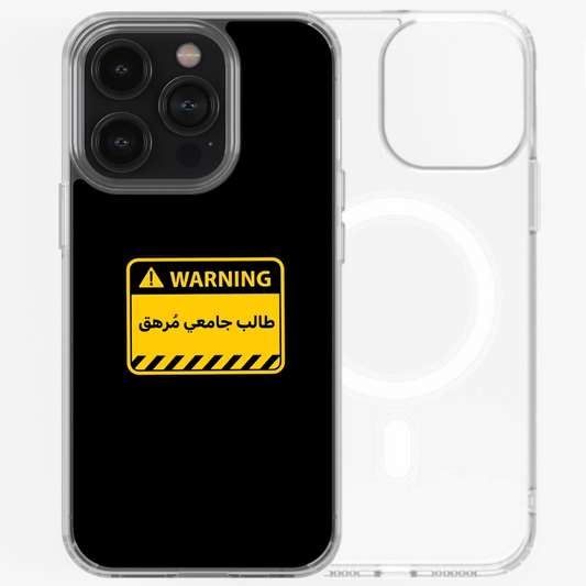 Magsafe Clear Iphone Case - Exhausted student