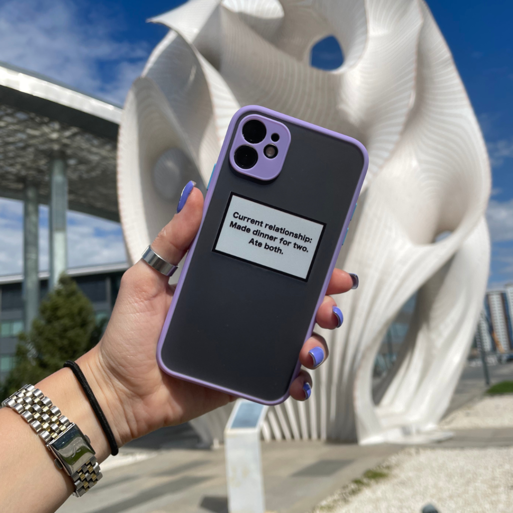 Matte Purple iPhone Case - Relationships Status