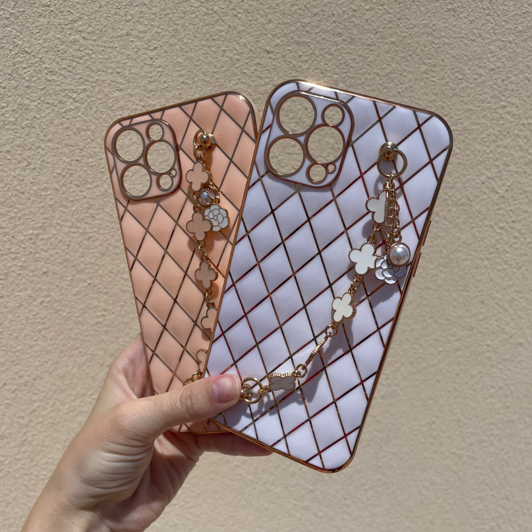 iPhone Case with Bracelet - White