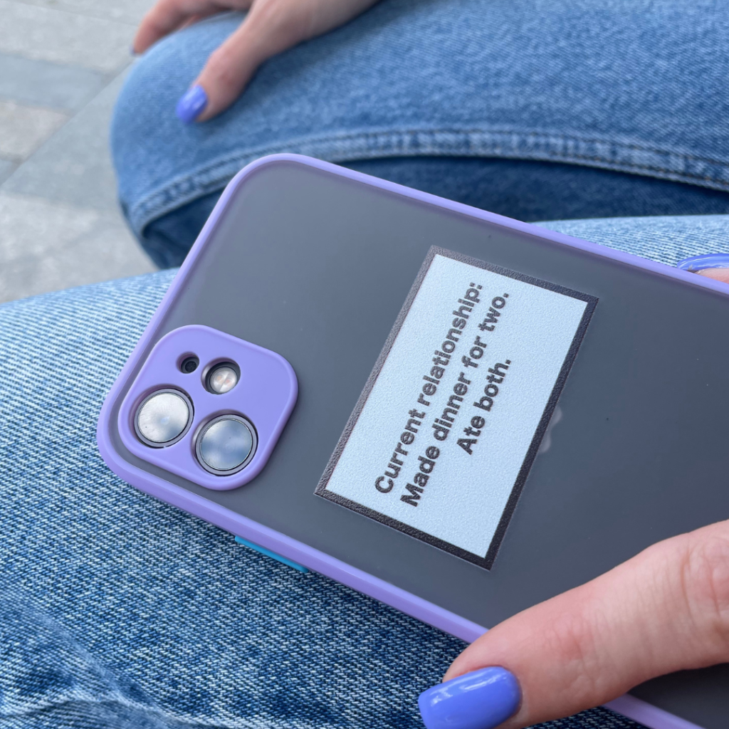 Matte Purple iPhone Case - Relationships Status