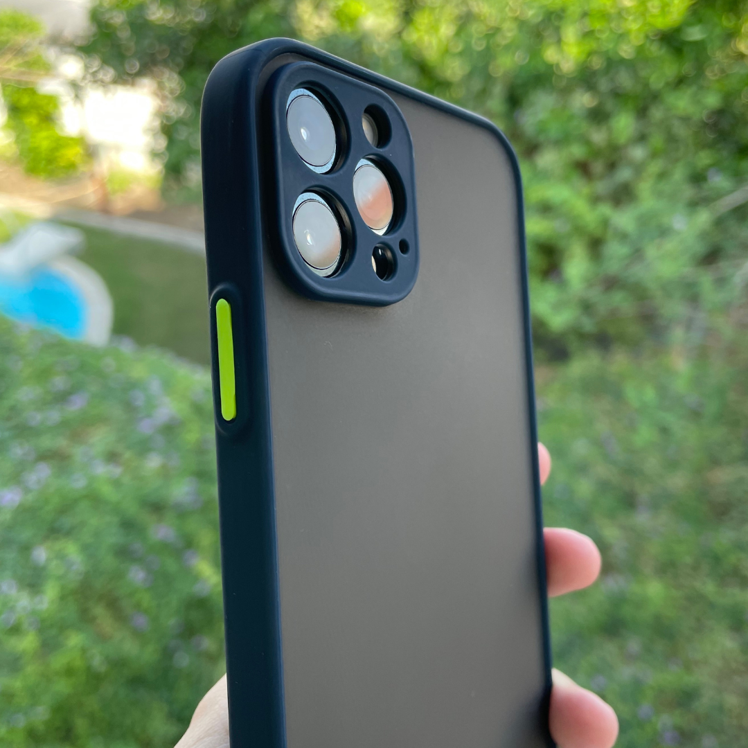 Matte Blue iPhone Case
