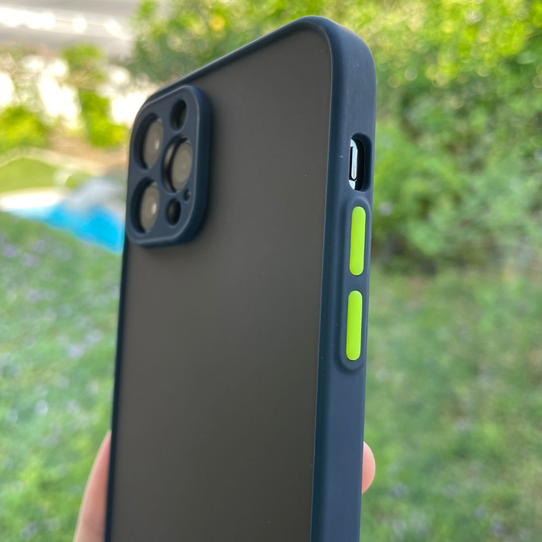 Matte Blue iPhone Case