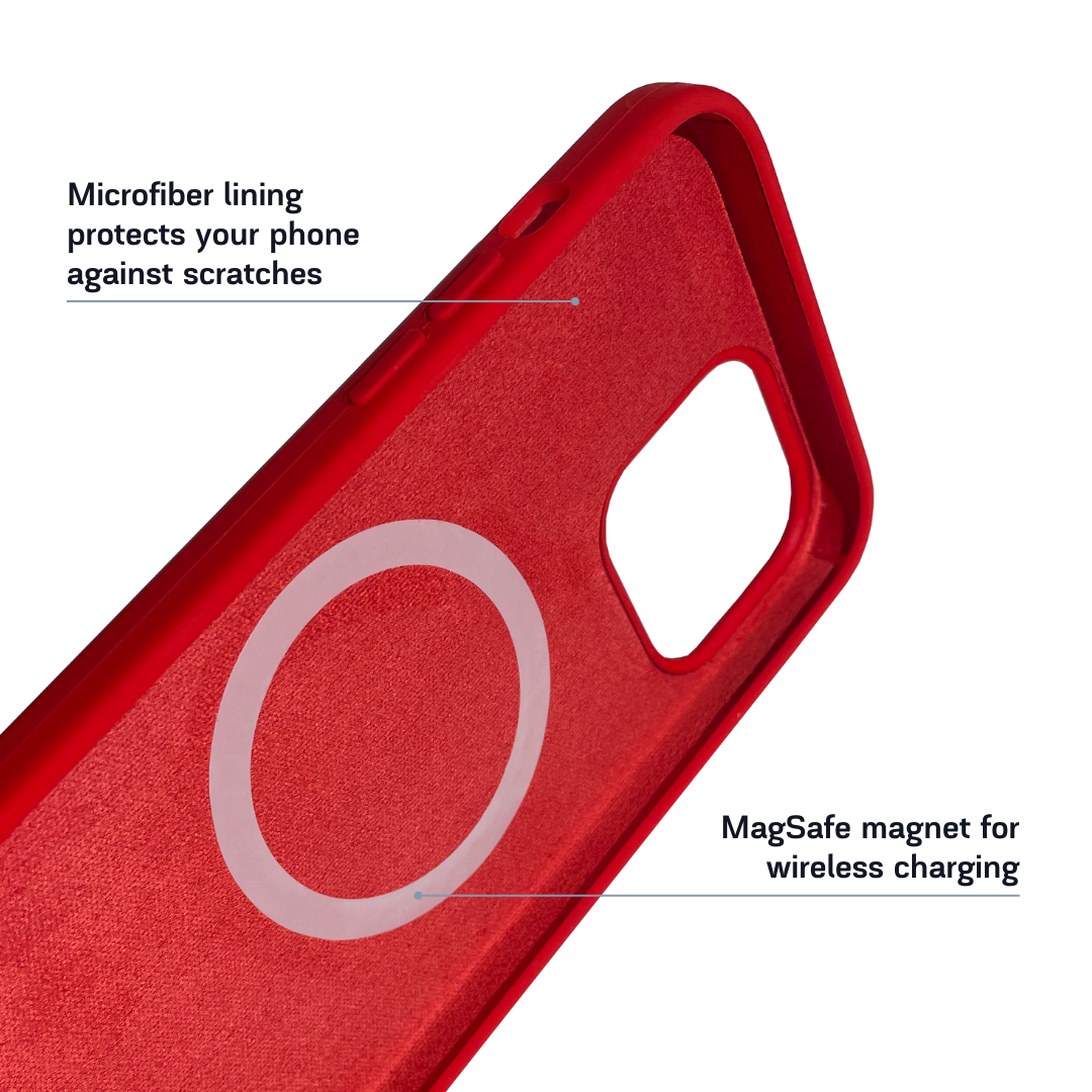 MagSafe Silicone iPhone Case - Red