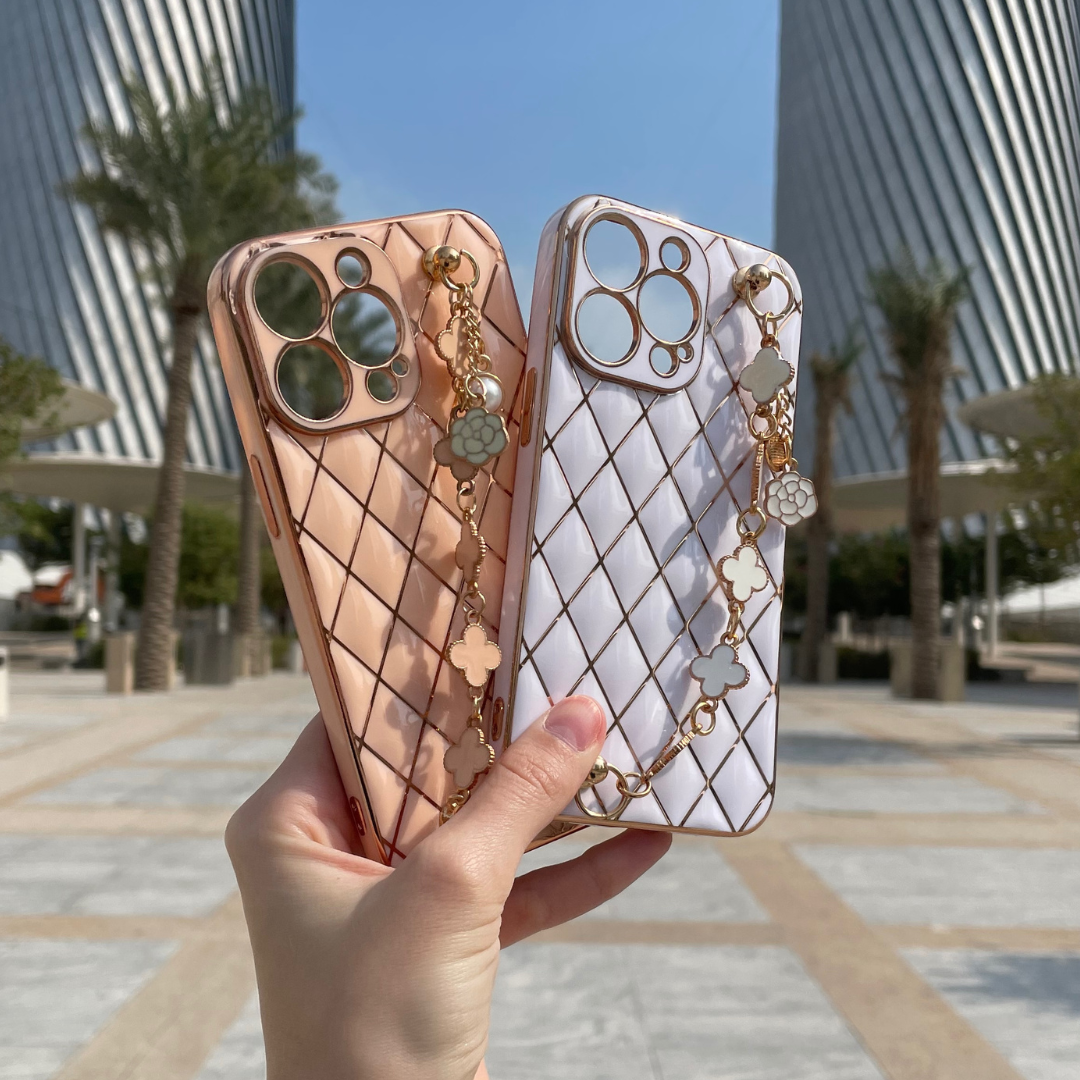 iPhone Case with Bracelet - White