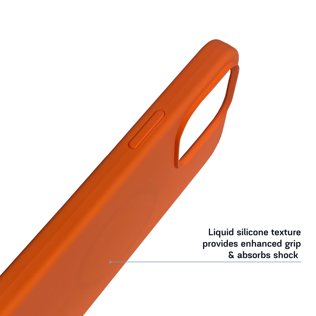 MagSafe Silicone iPhone Case - Orange