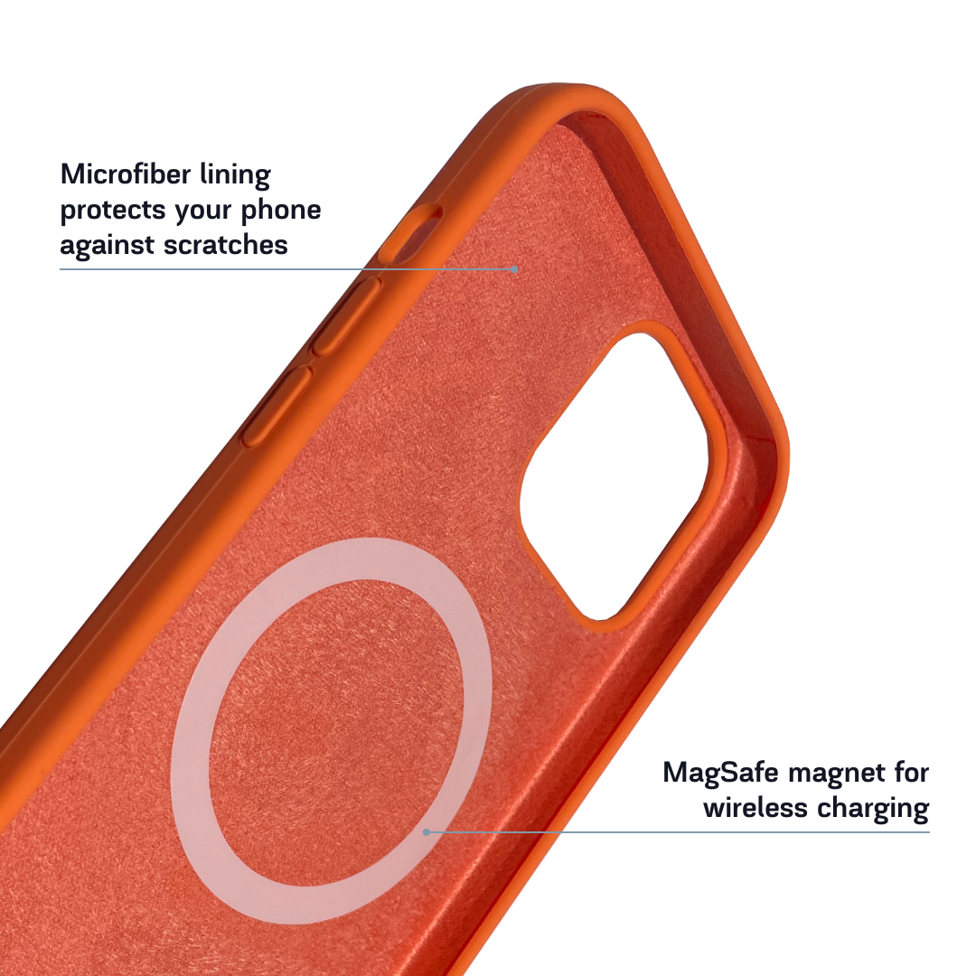 MagSafe Silicone iPhone Case - Orange