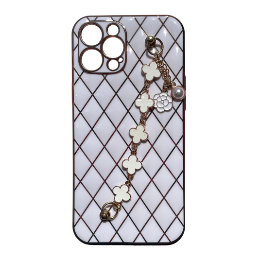iPhone Case with Bracelet - White