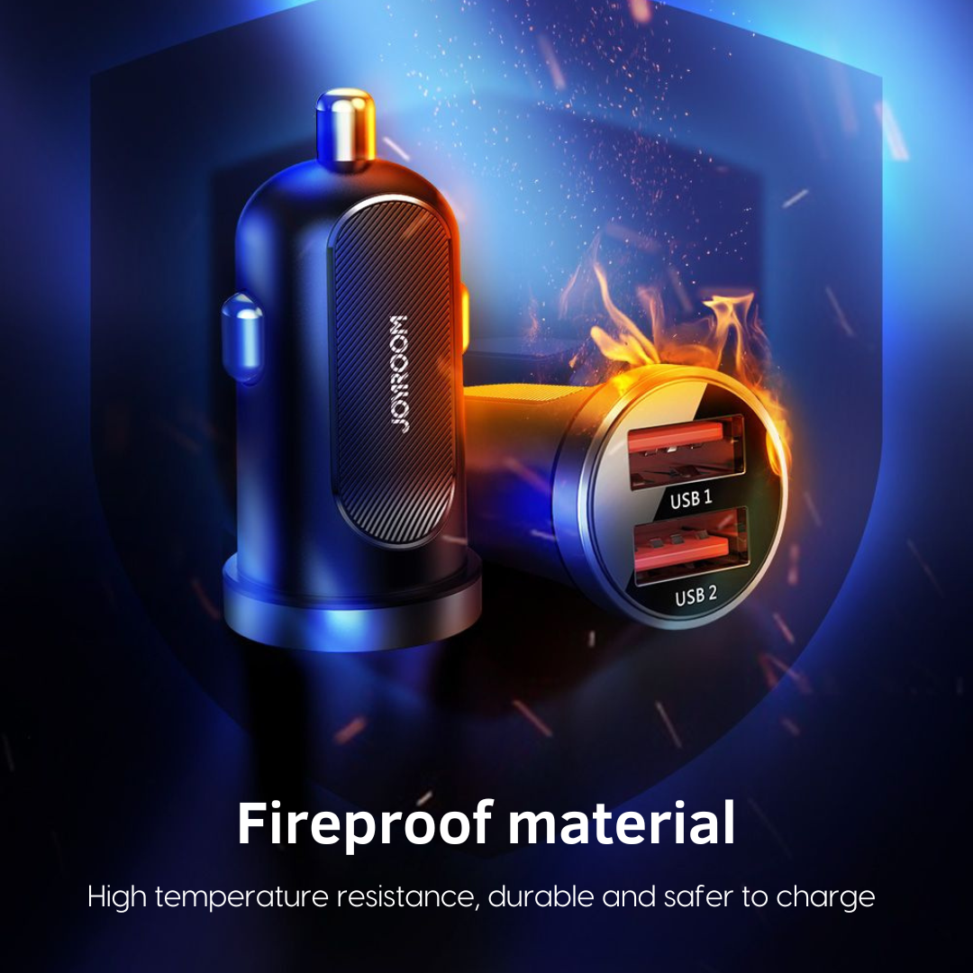 Dual Port Car Charger - Black