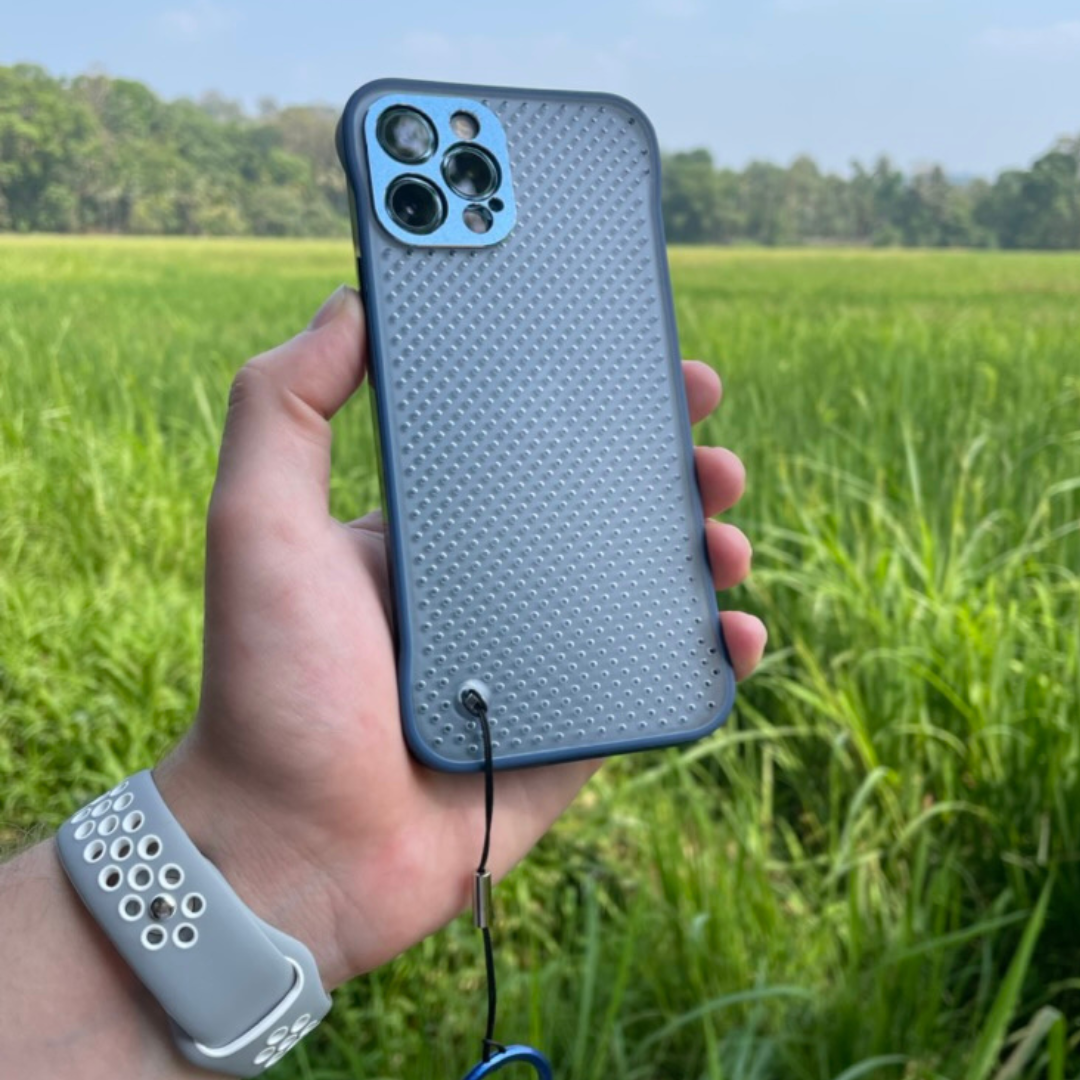 Slim iPhone Case with Ring Holder - Blue