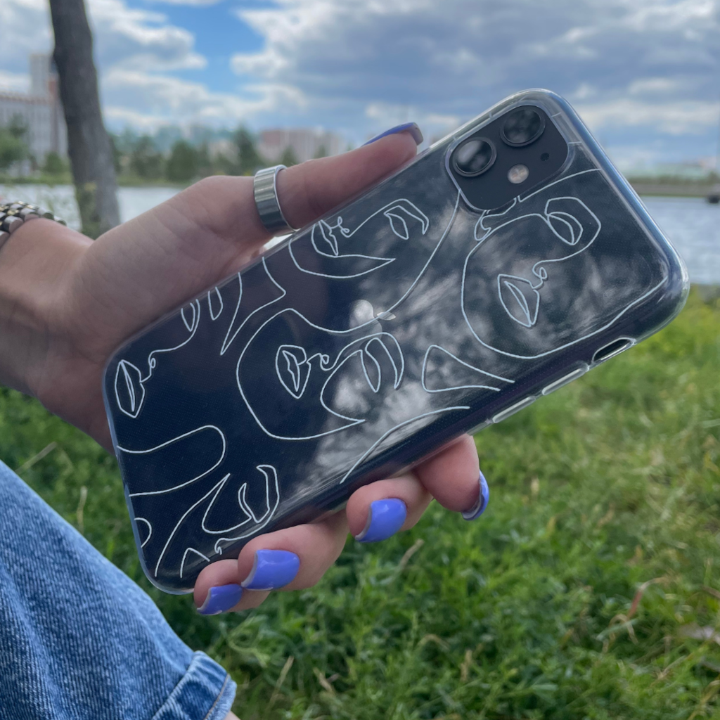 iPhone Transparent Case - Faces