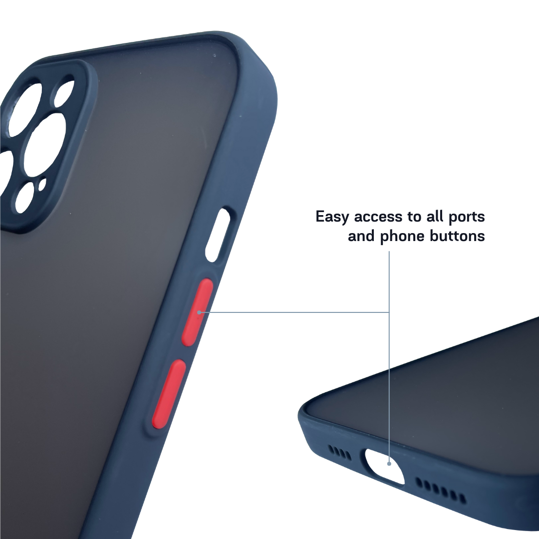 Matte Black iPhone Case - Statue with Stripe