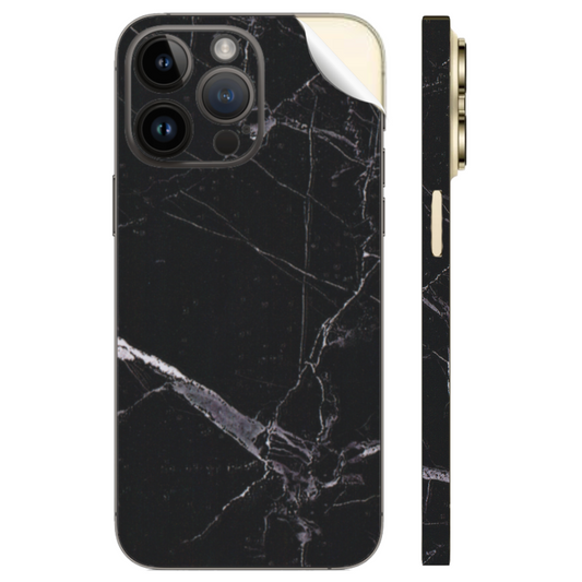 Vinyl iPhone Skin Sticker - Black Marble