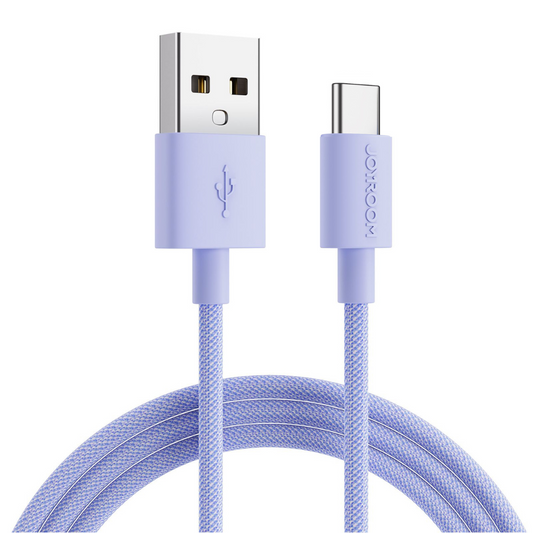 Braided charging cable purple for iphone or android 