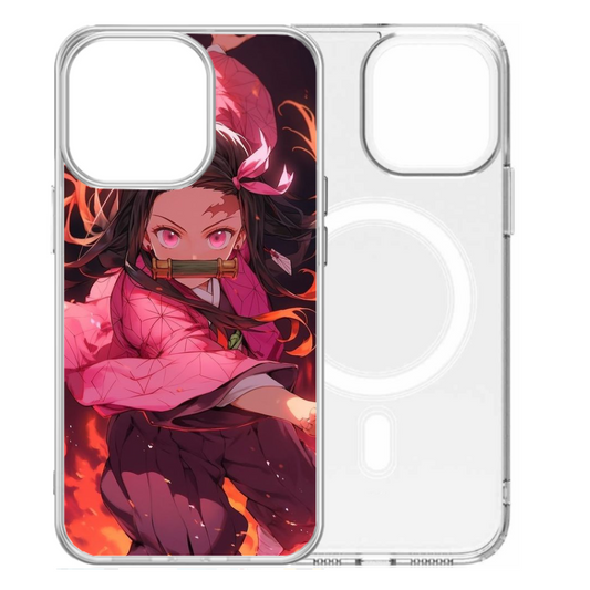 Magsafe Clear Iphone Case - Nezuko Demon Slayer