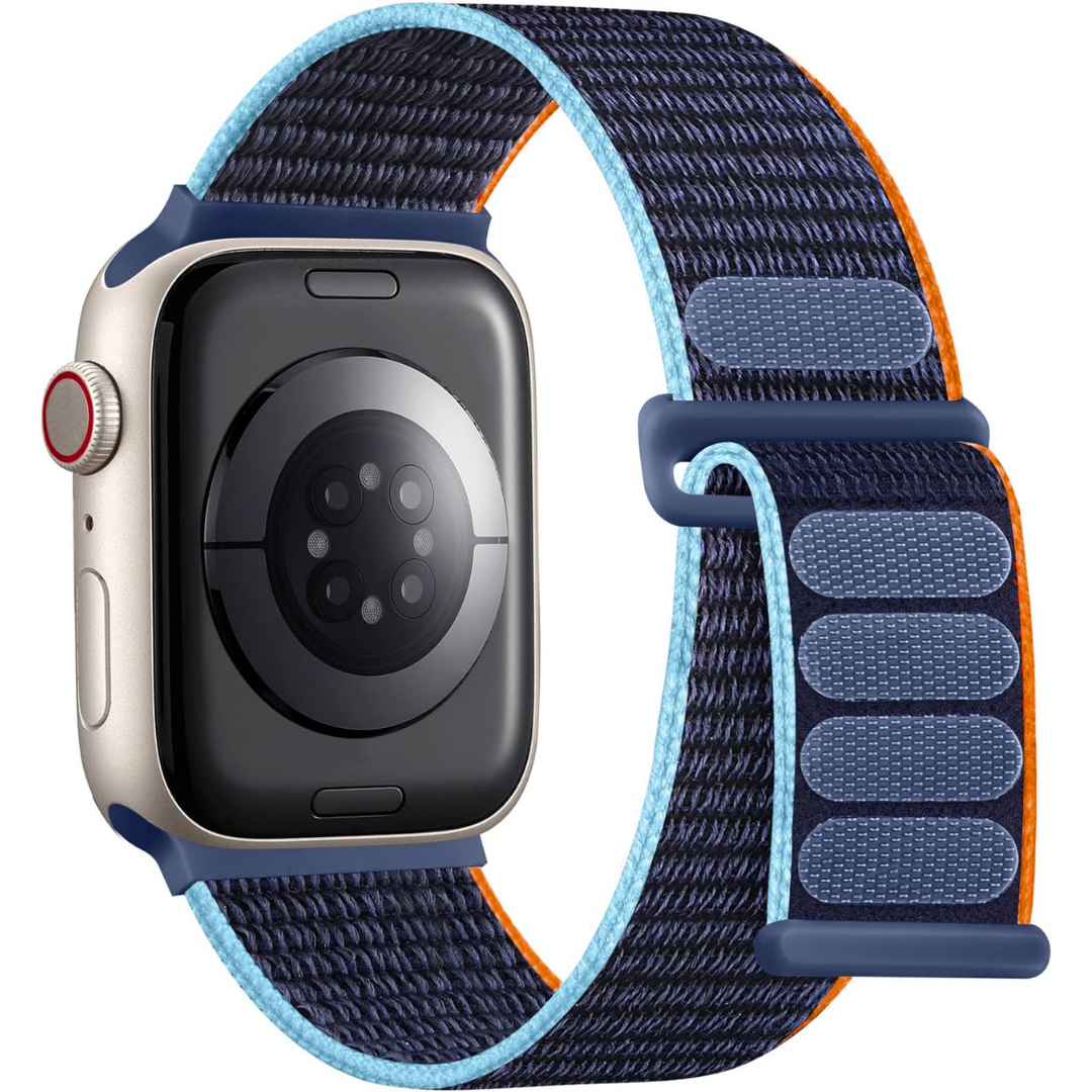 Fabric Strap Apple Watch - Blue & Orange