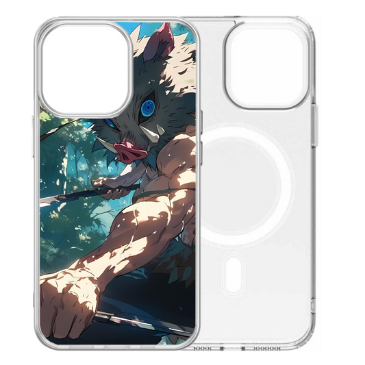 Magsafe Clear Iphone Case - Inosuke Hashibira