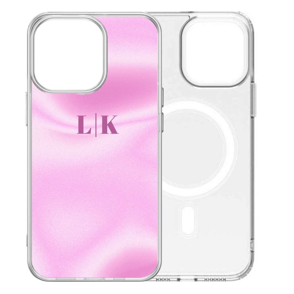 Customized Initials MagSafe Case for iPhone - Pink