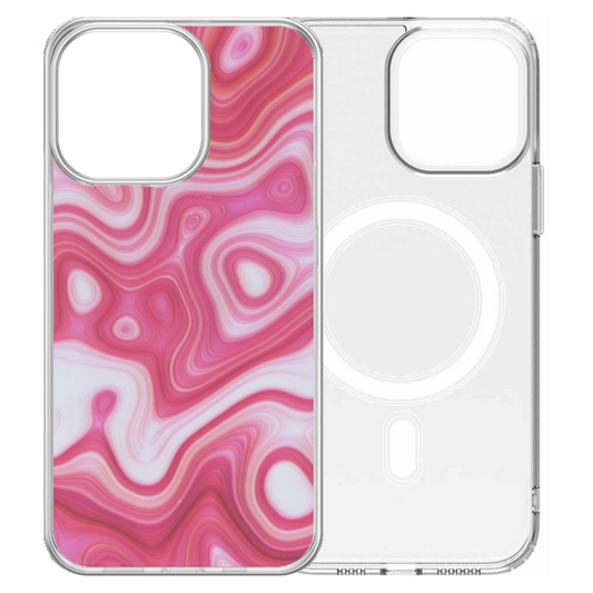 Magsafe Case with Sticker - Pink Abstract 