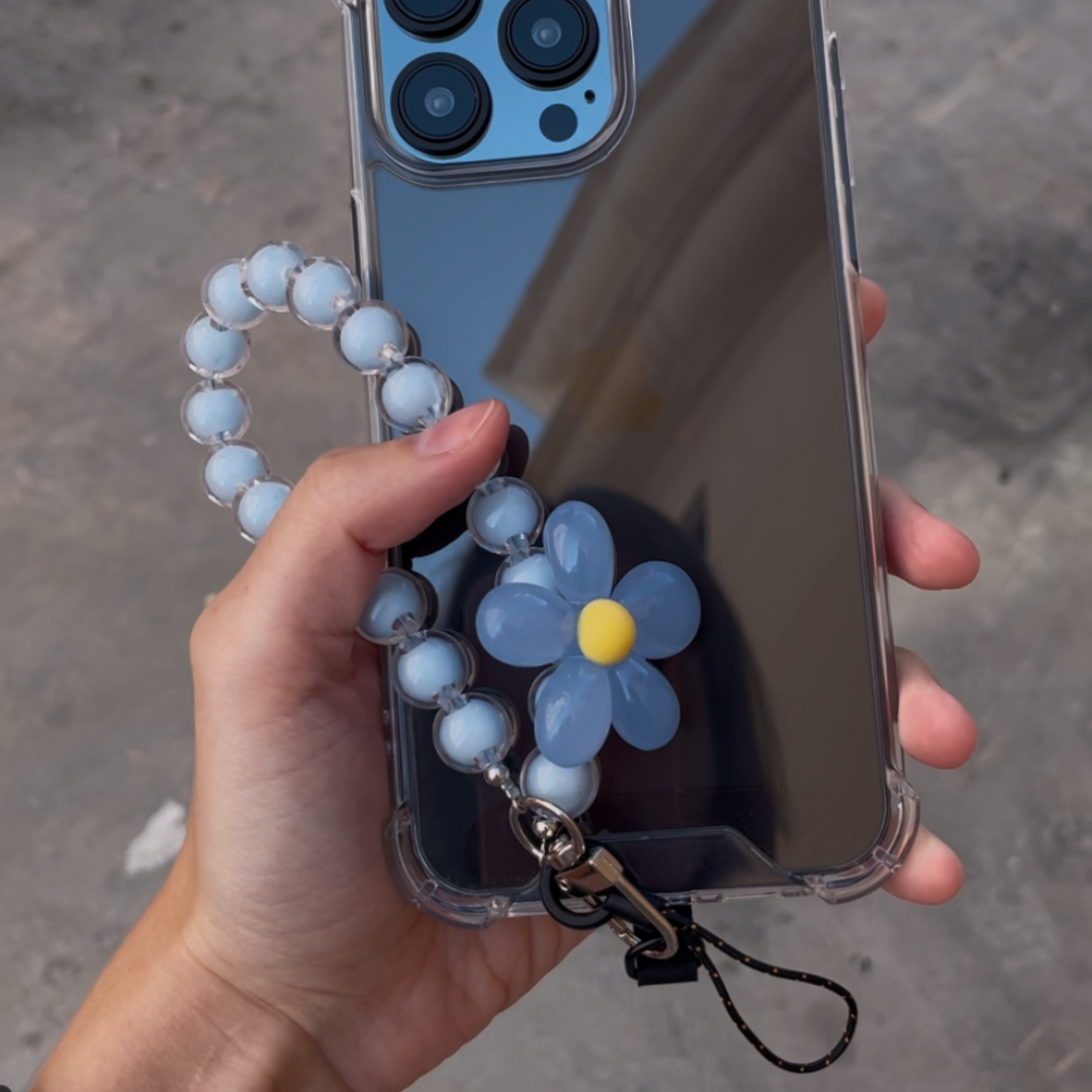 Phone Strap Flower - Blue