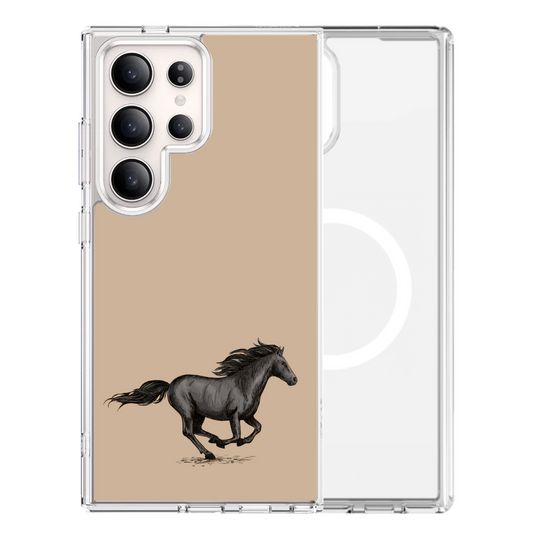 Magsafe Samsung Cover - Black Horse Art