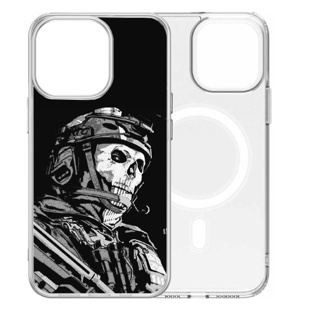Magsafe Clear Iphone Case - Ghost Call Of Duty
