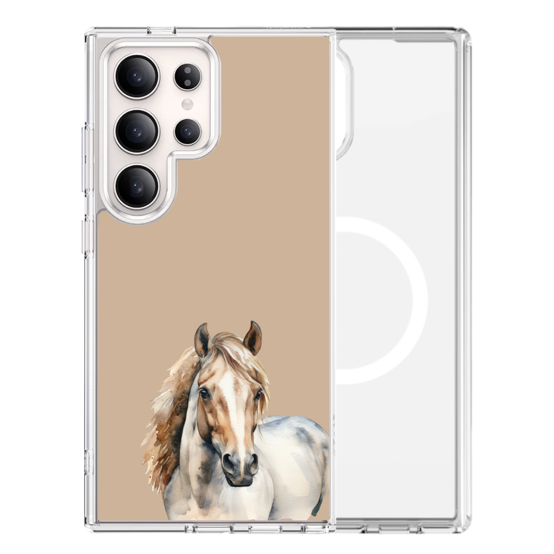 Magsafe Samsung Case - White Horse Art