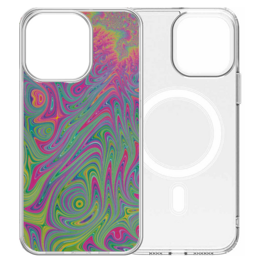Magsafe Case with Sticker - Neon Abstract 