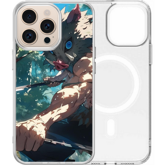 Magsafe Clear Iphone Case - Inosuke Hashibira