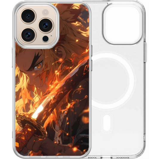 Magsafe Clear Iphone Case - Kyojuro Rengoku