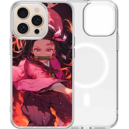 Magsafe Clear Iphone Case - Nezuko Demon Slayer