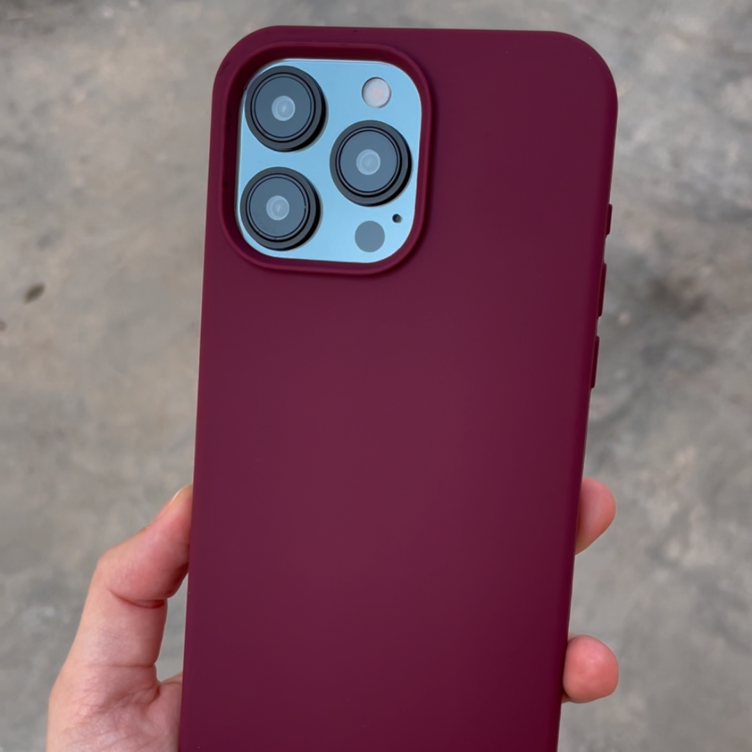 Silicone iPhone Case - Maroon