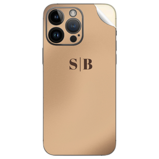 Customized Initials Iphone Sticker - Beige