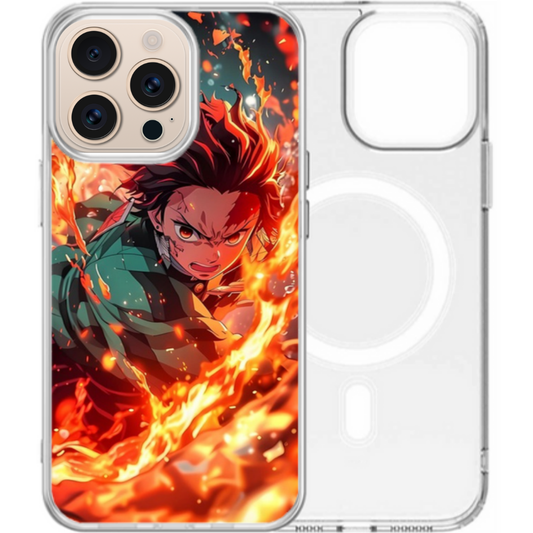 Magsafe Clear Iphone Case - Demon Slayer Tanjiro