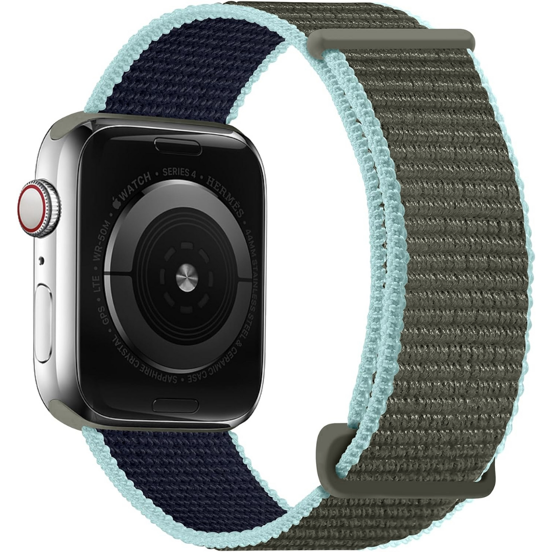 Fabric Strap Apple Watch - Grey and Blue