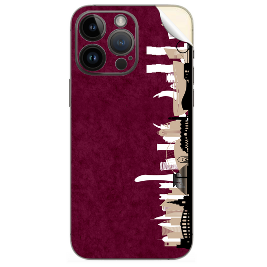 Iphone Cover Sticker - Doha Skyline